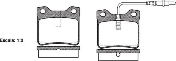 Remsa FDB619 E REAR DISC BRAKE PADS - CITROEN PEUGEOT RENAULT 605 89-99