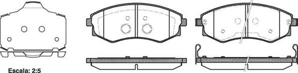 Remsa FRONT DISC BRAKE PADS - SSA REXTON 2.3L 2.8L 3.2L 2.9ID 02
