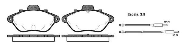 Remsa FDB614 E FRONT DISC BRAKE PADS - CIT PEUG REN CITROEN XM 89-91