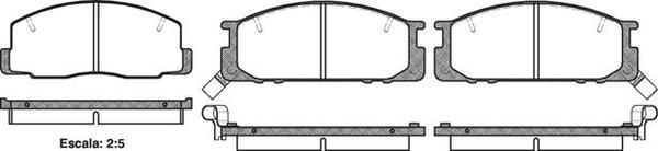 Remsa DB1122W E FRONT DISC BRAKE PADS - TOYOTA LITEACE YR31 4WD 86-