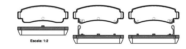 Remsa DB1211 E REAR DISC BRAKE PADS - NISSAN PULSAR N13 87-91