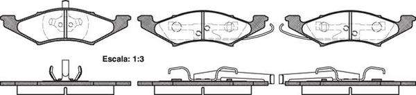 Remsa DB432 E FRONT DISC BRAKE PADS - FORD ESCORT 83-90