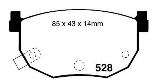 Remsa REAR DISC BRAKE PADS - NISSAN BLUEBIRD EU14 97-01 DB1166 E