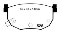 Remsa REAR DISC BRAKE PADS - NISSAN BLUEBIRD EU14 97-01 DB1166 E