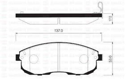 FRONT DISC BRAKE PADS - NISSAN MAXIMA PJ30 89-94 DB1232 E 029312