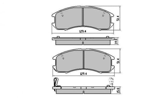 FRONT DISC BRAKE PADS - MAZDA CAPELLA GD,GV 87-97 DB1114 E 027302