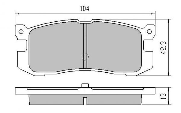 Remsa REAR DISC BRAKE PADS - MAZDA CAPELLA GD,GV 87-97 DB1115 E