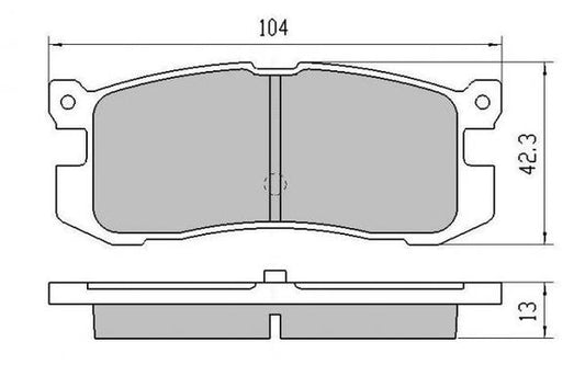 REAR DISC BRAKE PADS - MAZDA CAPELLA GD,GV 87-97 DB1115 E 027200