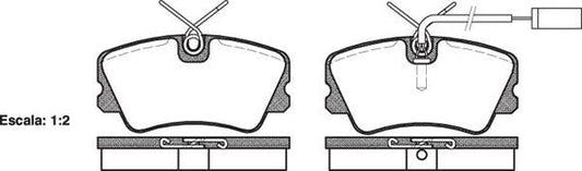Remsa FDB727 E FRONT DISC BRAKE PADS - ALFA 33 1.7 89-