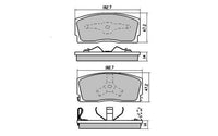 Remsa DB1125 E FRONT DISC BRAKE PADS - HYUNDAI APPLAUSE/CHARADE 87-
