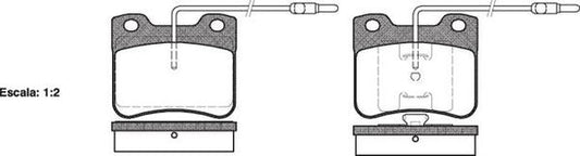 Remsa FDB535 E FRONT DISC BRAKE PADS - CITROEN PEUGEOT RENAULT AX 86-91