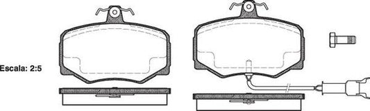 DB1225 E FRONT DISC BRAKE PADS - JAGUAR XJ6 3.6,4.0L 88-89 024612