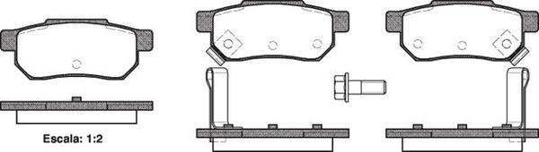 Remsa DB1195 E REAR DISC BRAKE PADS - HONDA INTEGRA DA# 86-89