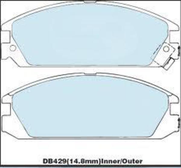 Remsa FRONT DISC BRAKE PADS - HONDA ACCORD CA1,CA2 85-87 DB429 E