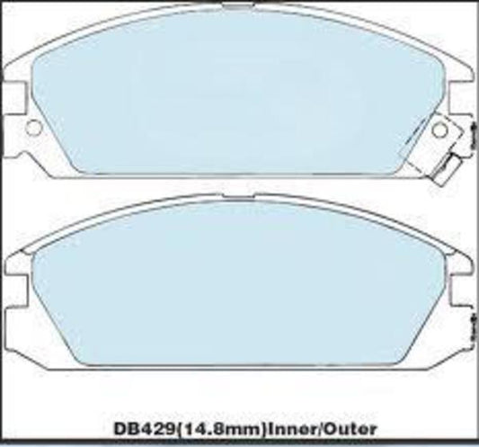 FRONT DISC BRAKE PADS - HONDA ACCORD CA1,CA2 85-87 DB429 E 022802