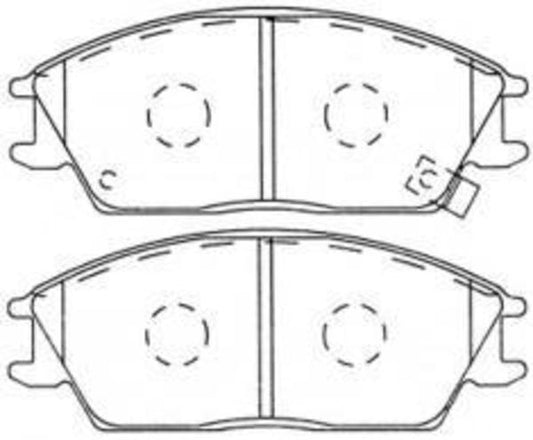 FRONT DISC BRAKE PADS - HYUNDAI EXCEL  ACCENT  GETZ DB1252 E 022402