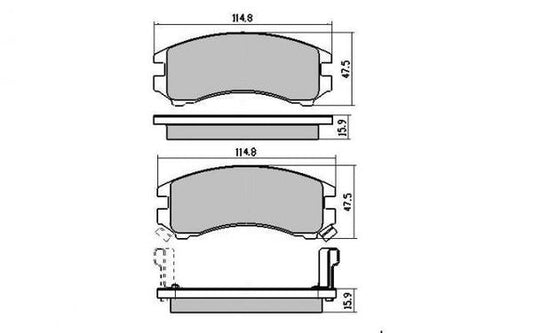 DB1117 E -PADS - NISSAN PULSAR SENTRA F87-91 021902
