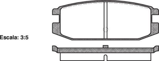 REAR DISC BRAKE PADS - MITSUBISHI PAJERO 82-90 DB924 E 021700