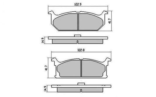 FRONT DISC BRAKE PADS - SUZUKI SWIFT 85-88 DB402 E 019400