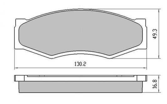 FRONT DISC BRAKE PADS - NISSAN NAVARA D21 85-92 DB340 E 018400