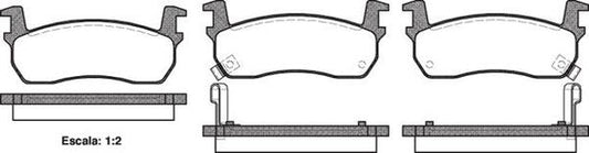 AD1055 E FRONT DISC BRAKE PADS - NISSAN MARCH/MICA 83-93 017402