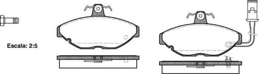 DB274 E FRONT DISC BRAKE PADS - BLMC MONTEGO  85- 016901