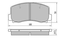 Remsa DB1103 E FRONT DISC BRAKE PADS - MITSUBISHI CORDIA 82-85