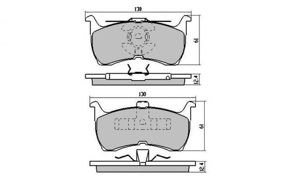 Remsa FRONT DISC BRAKE PADS - FORD FALCON EA,EB ED 88-96 DB1109 E
