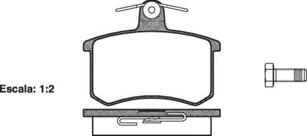 Remsa DB222 E REAR DISC BRAKE PADS - AUDI / VW 80 90 100 A8