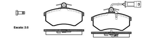 Remsa FRONT DISC BRAKE PADS - AUDI / VW 80,90 85-87 W/SENSOR DB411 E