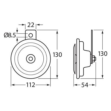 Hella Disc Horn 24V 115Db 6002