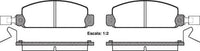 Remsa DB234 E FRONT DISC BRAKE PADS - ISUZU KB25  77-88