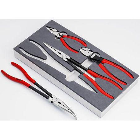 Knipex 4 piece mixed plier set w/ foam tray 002001V16