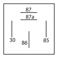 OEX Mini Relay 12V 5 Pin Change Over 30/40A (30 & 86 terminals are reverse