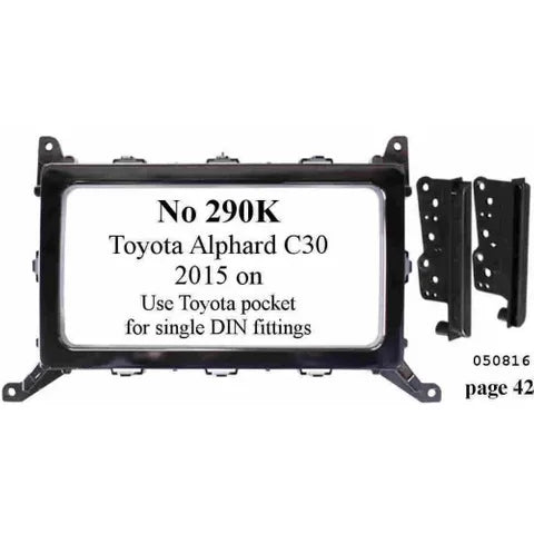 METRA 95-8237B GLOSS BLACK DOUBLE DIN DASH KIT | 2015+ SUITS TOYOTA ALPHARD (C30)