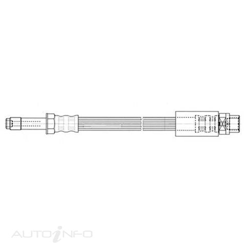 OE+ BRAKE HOSE R BMW 265MM pbh12489