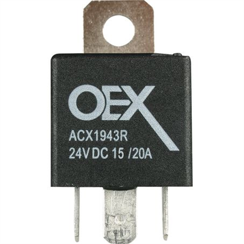Mini Relay 24V Change Over 15/20A 5 Pin - Resistor Protected ACX1943RBL