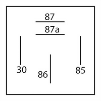 OEX Mini Relay 12V 5 Pin Change Over 30/40A (30 & 86 terminals are reverse