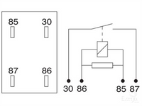 OEX Micro Relay 12V 20A 4 Pin Resistor Protected - 1Pce