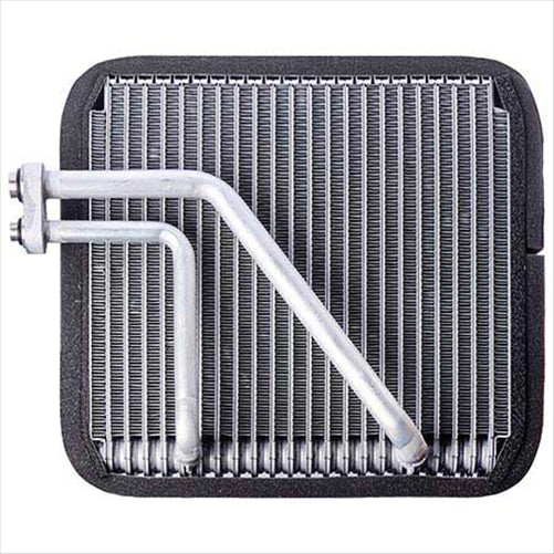 Evaporator Core Plate and Fin Inlet Fitting Pad Outlet Fitting Pad EVX551