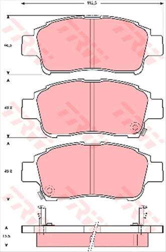 TRW DTEC Brake Pad Set (DB1378)