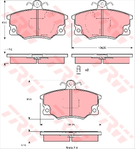 TRW Brake Pad Set (DB370)