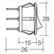 Narva Rocker Switch Off/On SPST Red Illuminated (Contacts Rated 25A @ 12V)