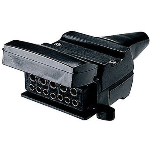 Narva Trailer Socket 12 Pin Flat with Reed Switch Normally Closed Circuit. 2