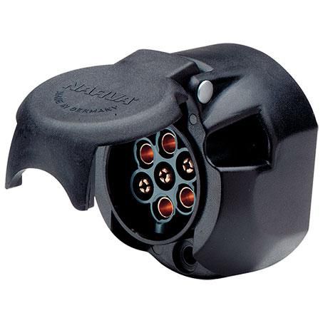 Narva Trailer Socket 7 Pin Round Large - Plastic