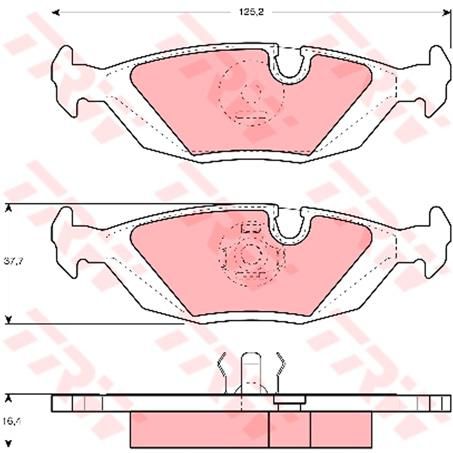 TRW Brake Pad Set (DB296)