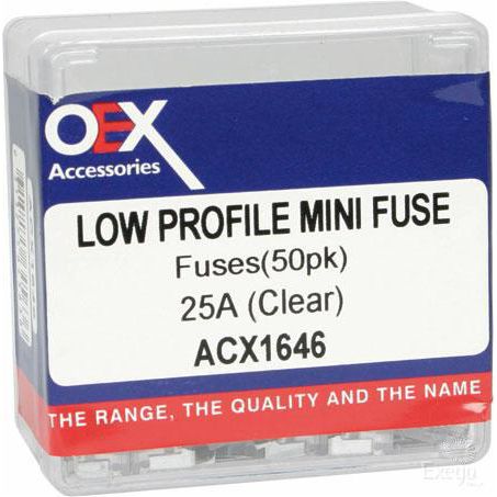 OEX Micro Blade Fuse 25A White 50 Pce