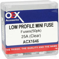 OEX Micro Blade Fuse 25A White 50 Pce