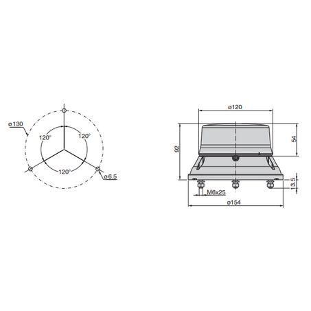 OEX LED Strobe Amber 9-32V Magnetic Mount ACX2372