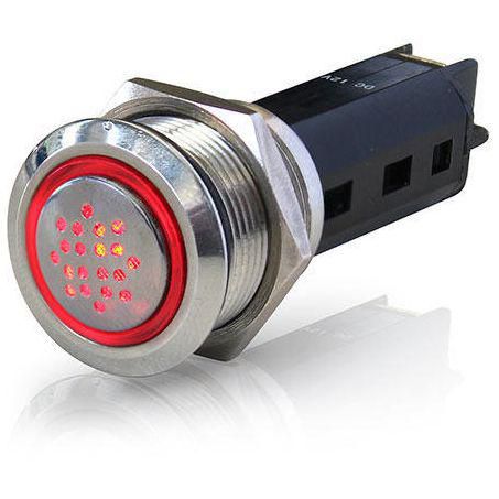 Hella Stainless Steel Buzzer W/LED Ring 12V 8HG958456001